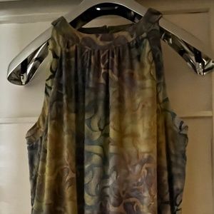 Anthropologie Oliver by Escio Top Womens Lage Multicolor Burnout Sleeveless